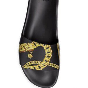 Versace Medusa Chain Pool Slide Sandals